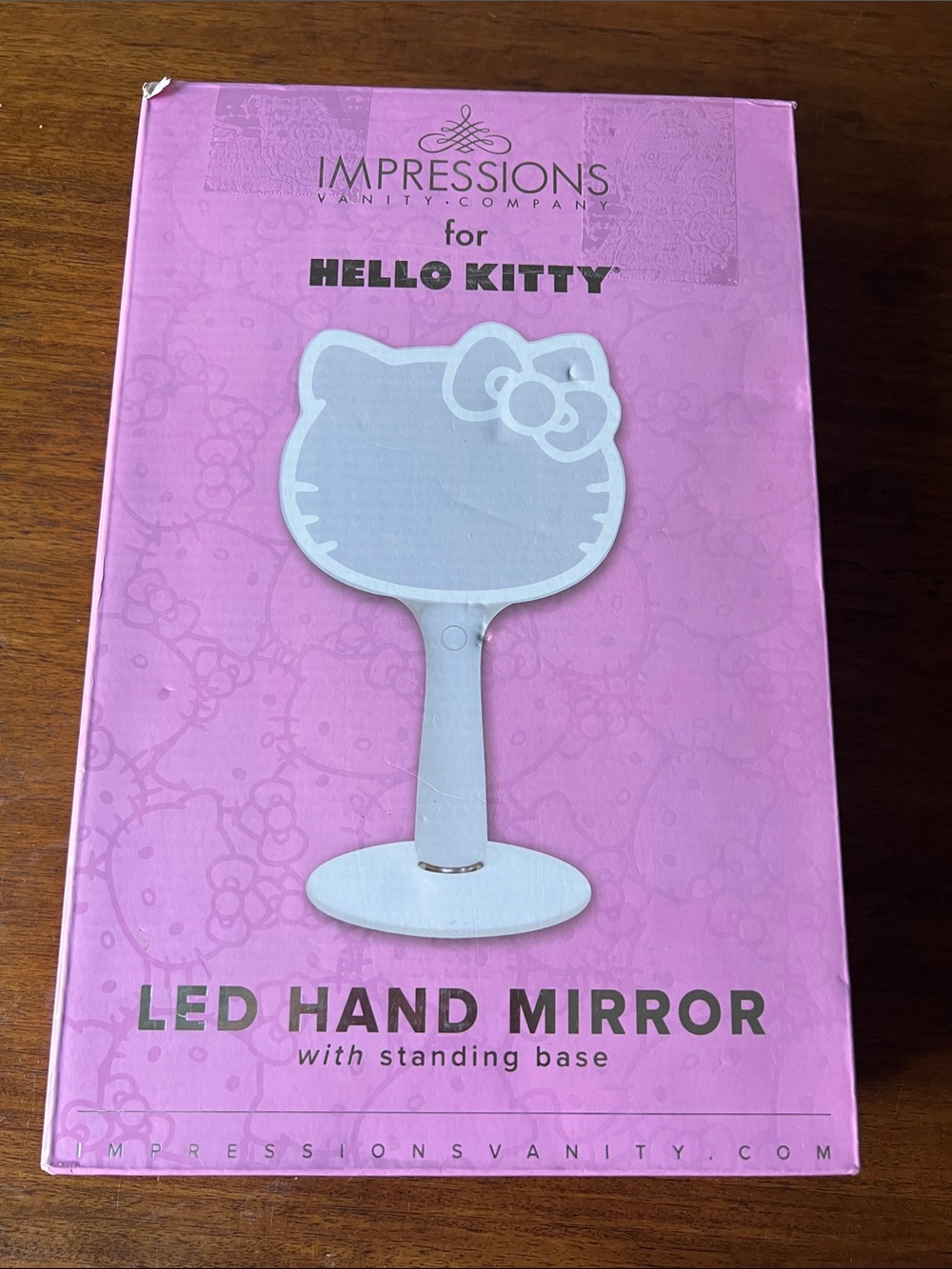 Impressions Hello Kitty Pink LED Hand Mirror with Stand